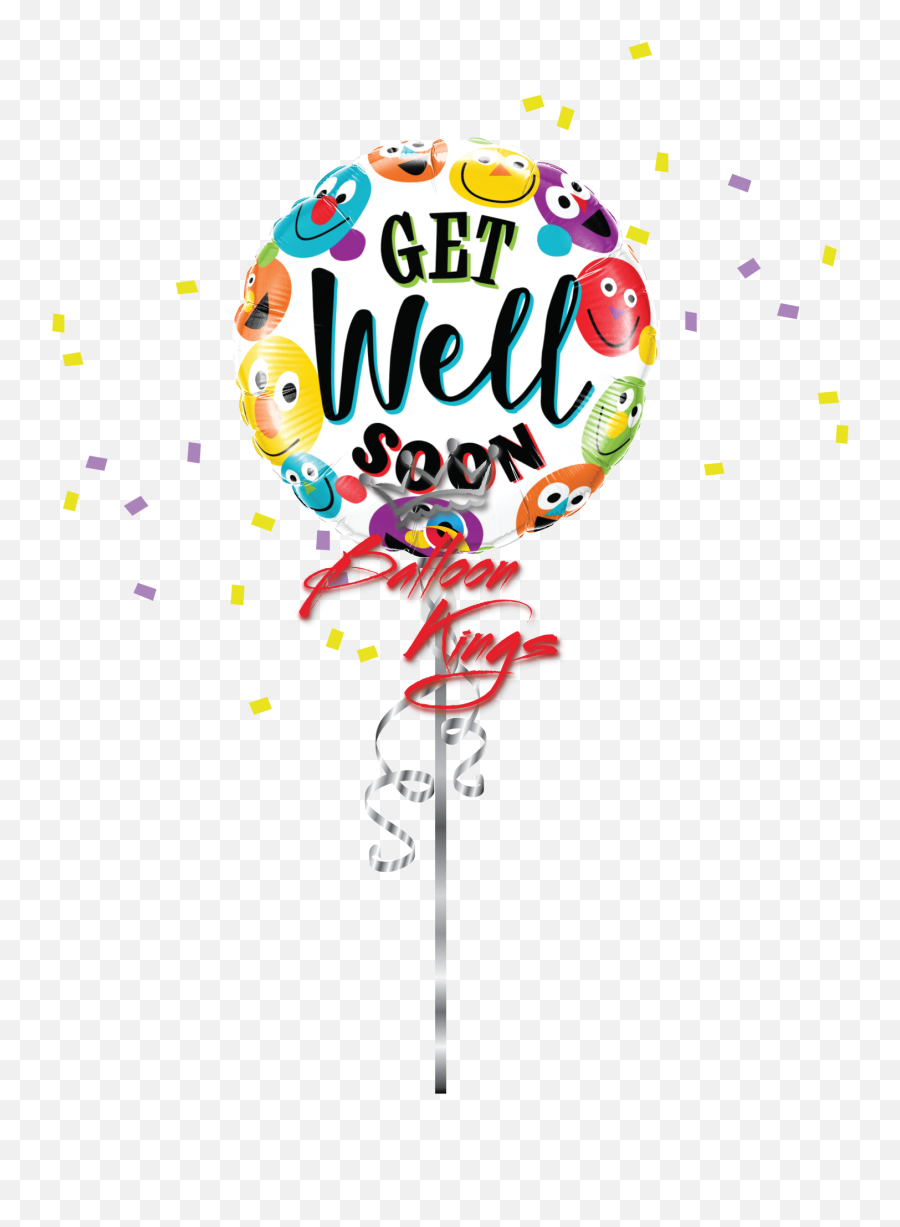 Get Well Soon Smileys - Get Well Balloon Emoji,What Is A Symbol Emoticon For Get Well Soon