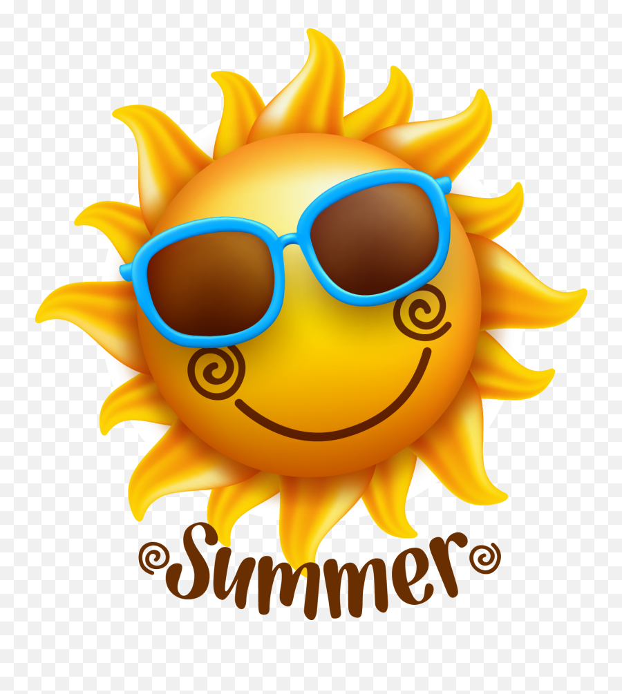 Sunglasses Clipart Smiley Face Sunglasses Smiley Face - Clip Art Summer Sunshine Emoji,Sun Face Emoji