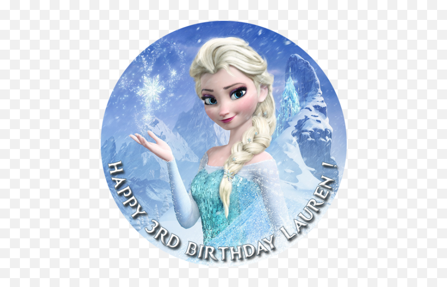 Frozen U2013 Elsa - Elsa Frozen Cake Topper Emoji,Edible Emoji Cake Toppers