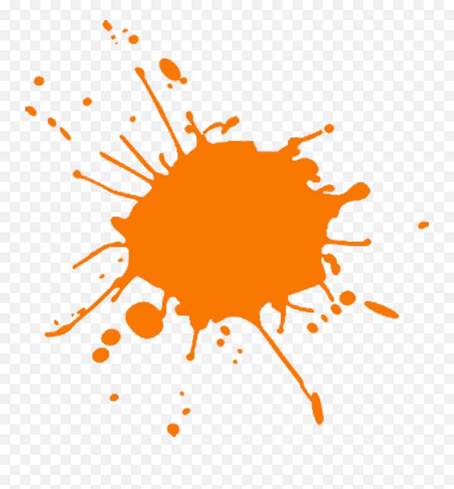 Orange Paint Splatter Png - Orange Paint Splat Remixit Orange Colour Clipart Emoji,Spray Paint Emoji