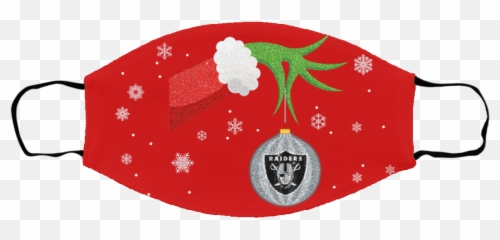 The Grinch Christmas Ornament Oakland Raiders Face Mask - Cloth Face Mask Emoji,New Orleans Saints New Emojis