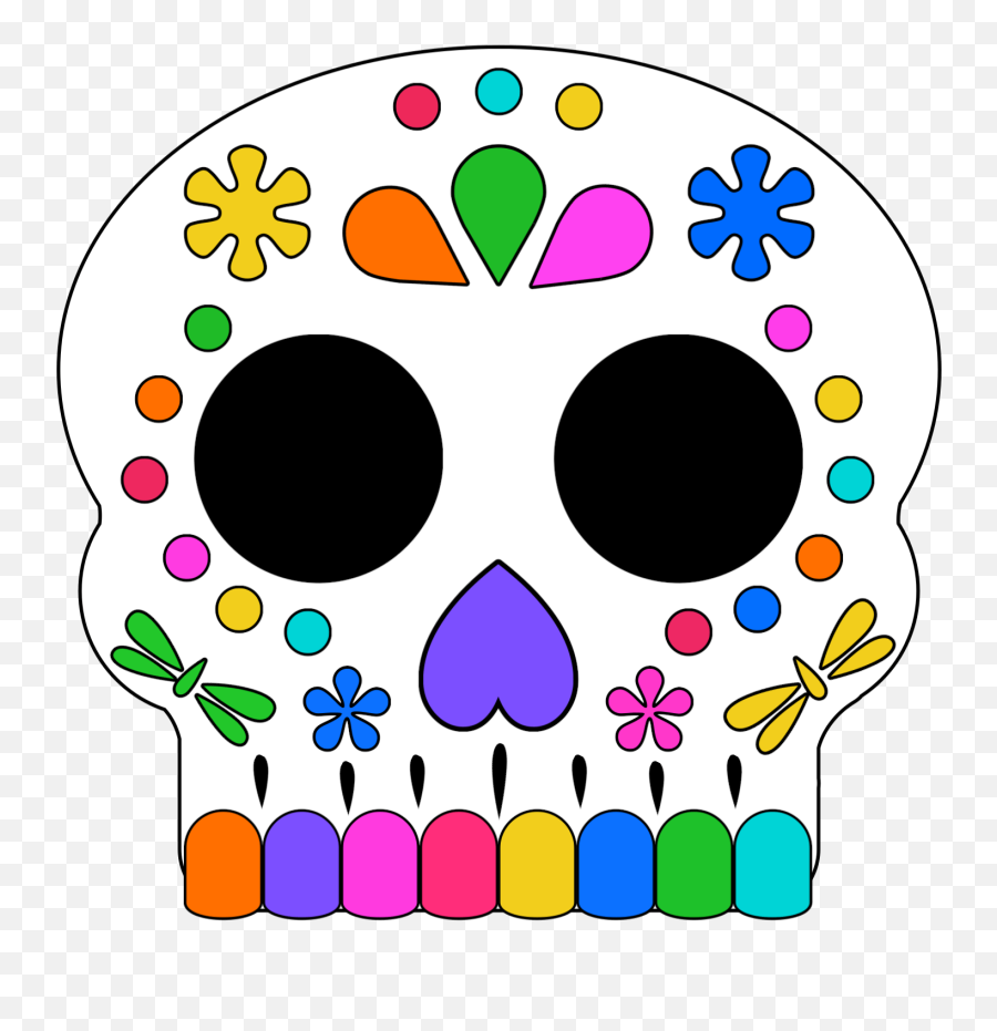Day Of The Dead Masks Sugar Skulls Free - Printable Sugar Skull Diy Emoji,Sugar Skull Emoji