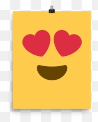 Heart Eyes Heart Eyes Emoji Make It Yourself - Happy,Heart Eyess Emoji