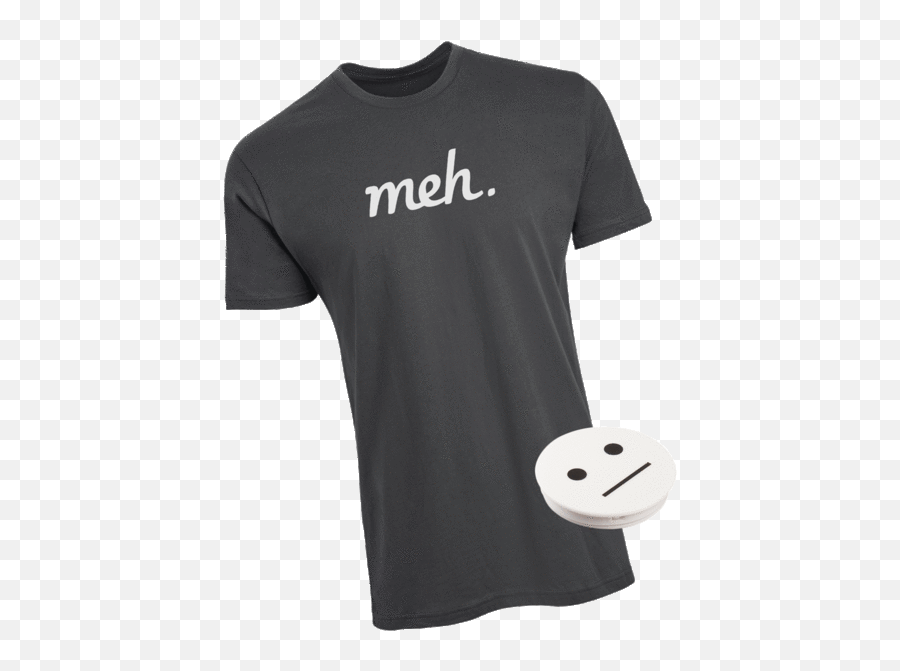 Heavy Metal Meh Logo Shirt And Meh Face - Short Sleeve Emoji,Heavy Metal Emoticon
