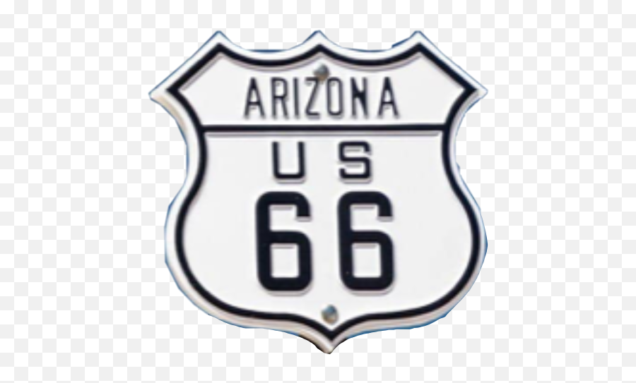 Roadsign Arizona Route66 66 Az Sticker - Route 66 Emoji,Arizona Emoji