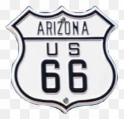 Roadsign Arizona Route66 66 Az Sticker - Route 66 Emoji,Arizona Emoji