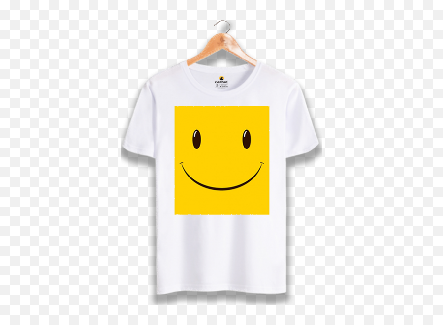Happy Smiley Half Sleeve Slim Fit Tshirt - Happy Emoji,Emoticon Shirt