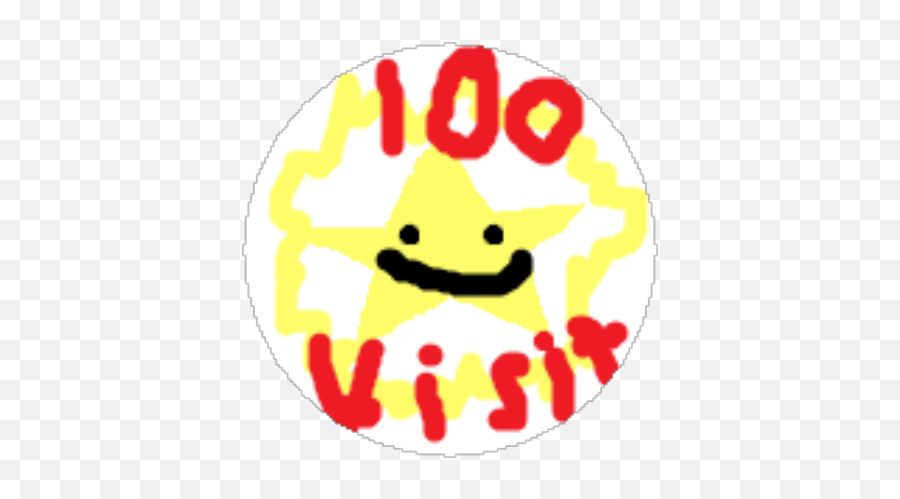 Golden Star Of Thanks For 100 Visits - Dot Emoji,Gold Star Emoticon