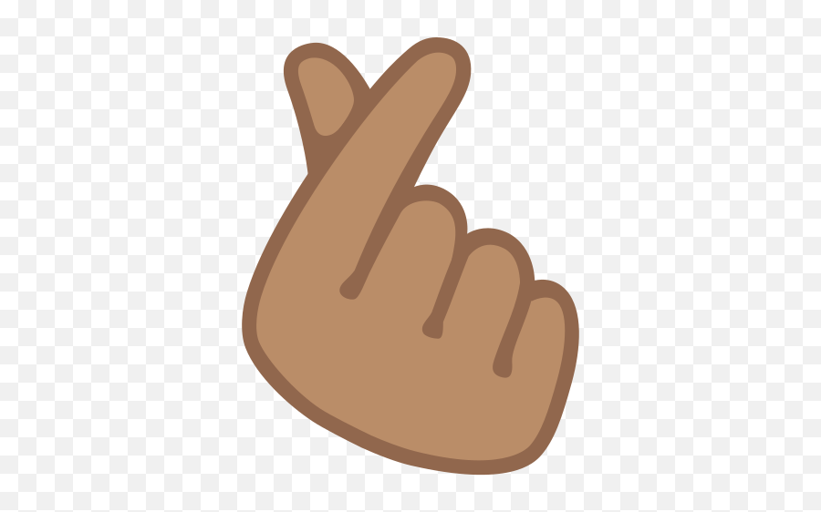 Hand With Index Finger And Thumb Crossed Medium Skin Emoji,Hand 2 Finger Emoji