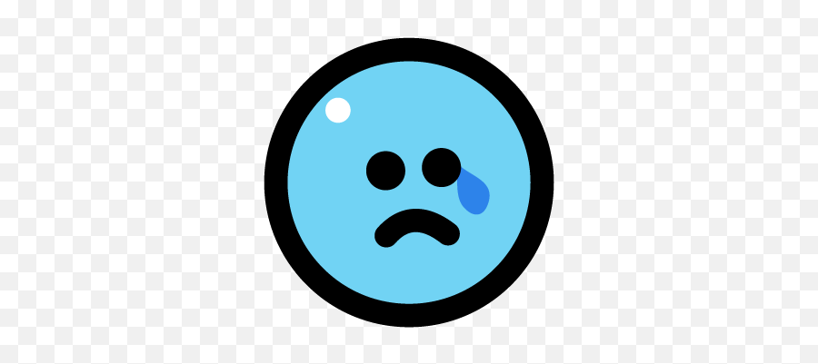 Smiley Face Sticker 2 By My Emoji,Blue Face Emoji Crying