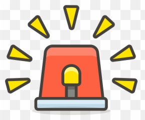 617 - Police Car Light Icon Emoji,Car Clock Emoji