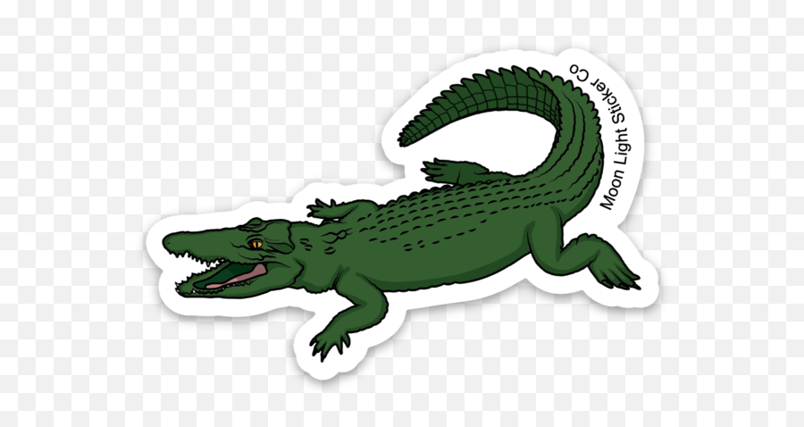 Animal Stickers Vinyl Waterproof Stickers Moon Light - Big Emoji,Alligator Emoticon