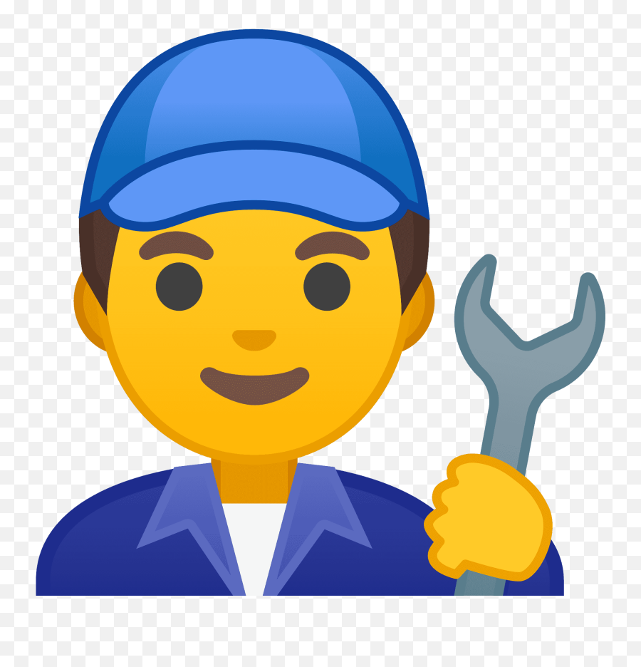 Man Mechanic Emoji Clipart - Clip Art,Handyman Emoji