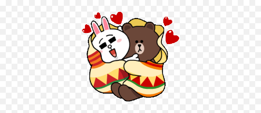 Boo Emojis - Cony And Brown Hug Gif,Blanket Emoji