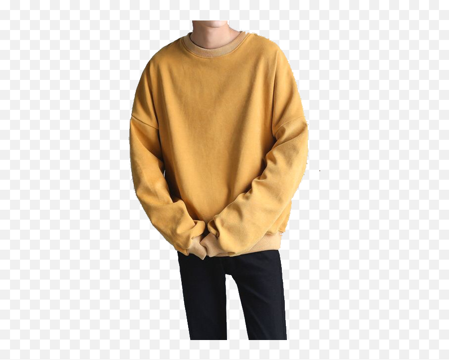 Softboy Yellow Yellowaesthetic Sticker - Oversized Sweater Outfit Aesthetic Emoji,Emoji Outfits For Boys