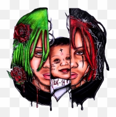 Trippieredd Big14 Sticker - Happy Emoji,Trippie Redd With Emojis Around Him