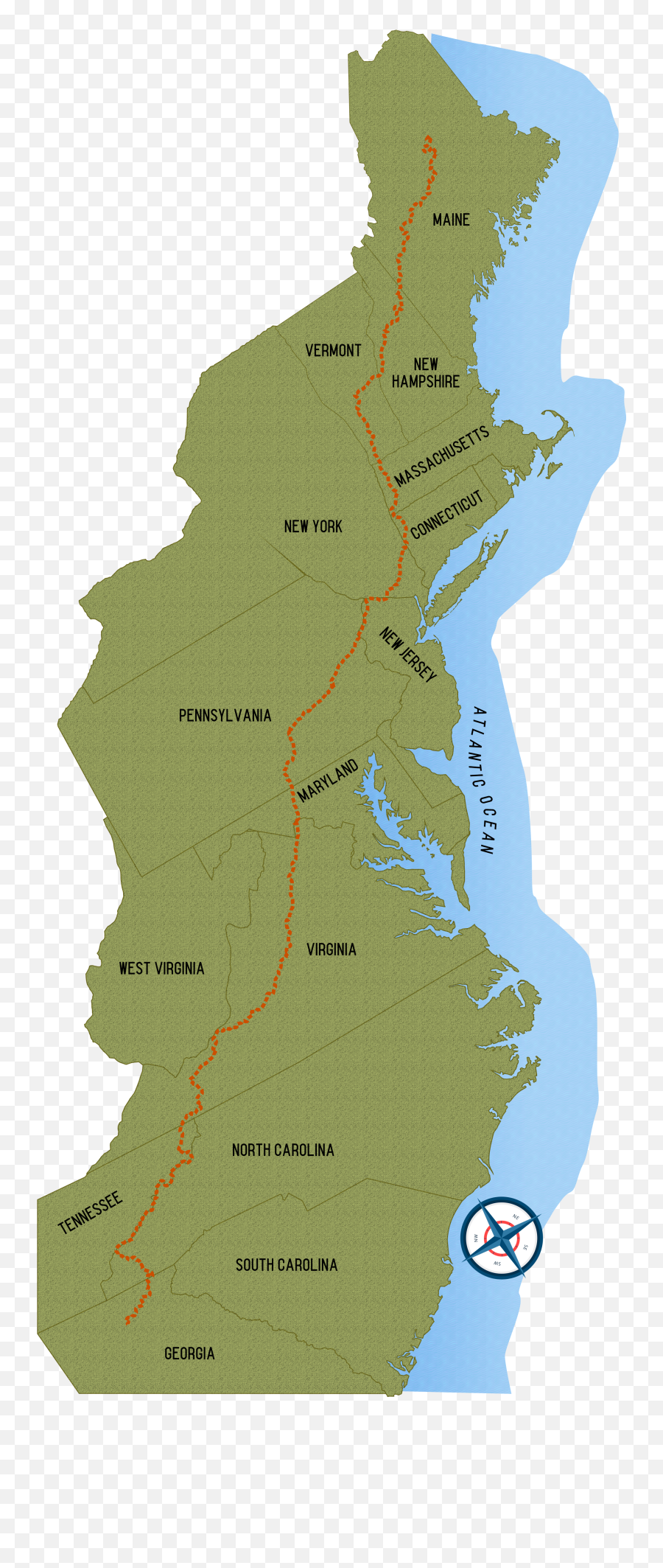 Hiking The Appalachian Trail - The Complete Guide For Land Emoji,Interactive Map Of Human Emotions