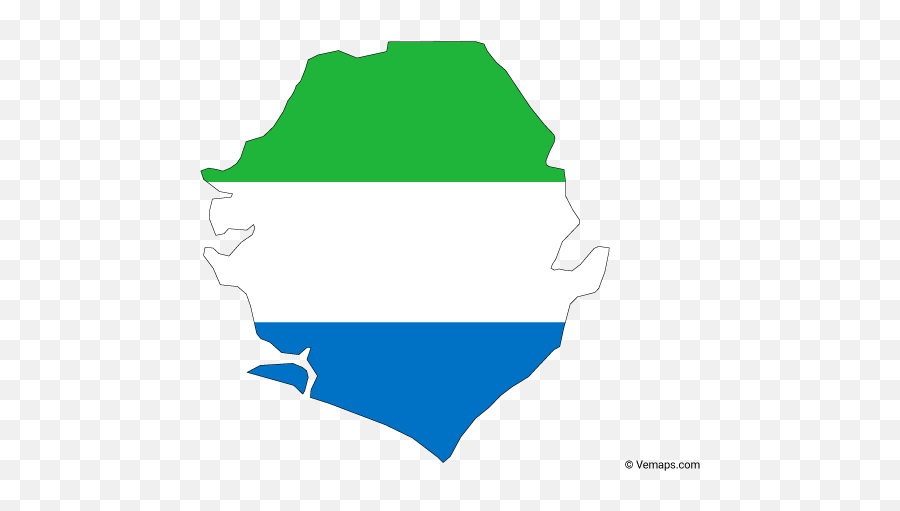 Sierra Leone Flag Icon - Sierra Leone Map Outline Emoji,Serbian Flag Emoji