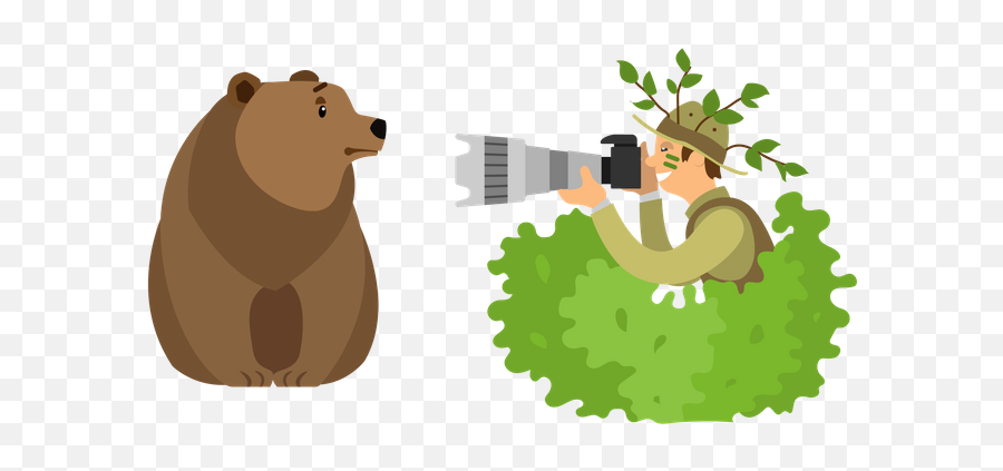 Top 10 Bear Illustrations - Hide Behind Bushes Cartoon Emoji,Bear Clip Art Emotions