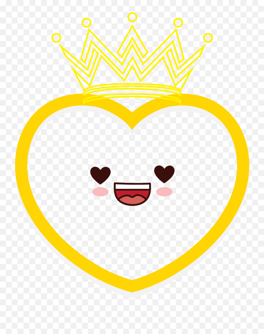 Kawaii Valentine Illustration - 023 Happy Emoji,Valentine Craft With Emojis