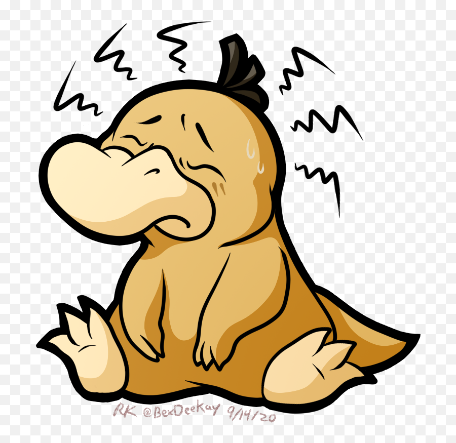 I Drew A Psyduck To Vent Out The Migraine Feelings Iu0027ve Had - Happy Emoji,Lol Lack Of Control Over Emotions