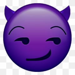 Purple Devil Sticker - Happy Emoji,Devil Smirk Emoji