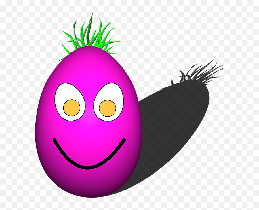 Pink Eye Smiley Series Easter Egg Face - Easter Egg Emoji,Easter Rabbit Emoticon
