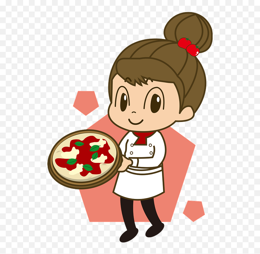 Girl Is Cooking Pizza Clipart - Girl With Pizza Clipart Emoji,Pizaa Emoji Girl