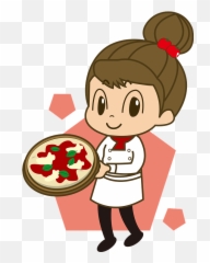 Girl Is Cooking Pizza Clipart - Girl With Pizza Clipart Emoji,Pizaa Emoji Girl