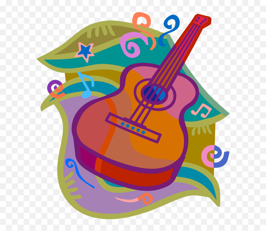 Acoustic Guitar Vector Png Clipart - Full Size Clipart Clipart Acoustic Guitar Vector Emoji,Electric Guitar Emoji