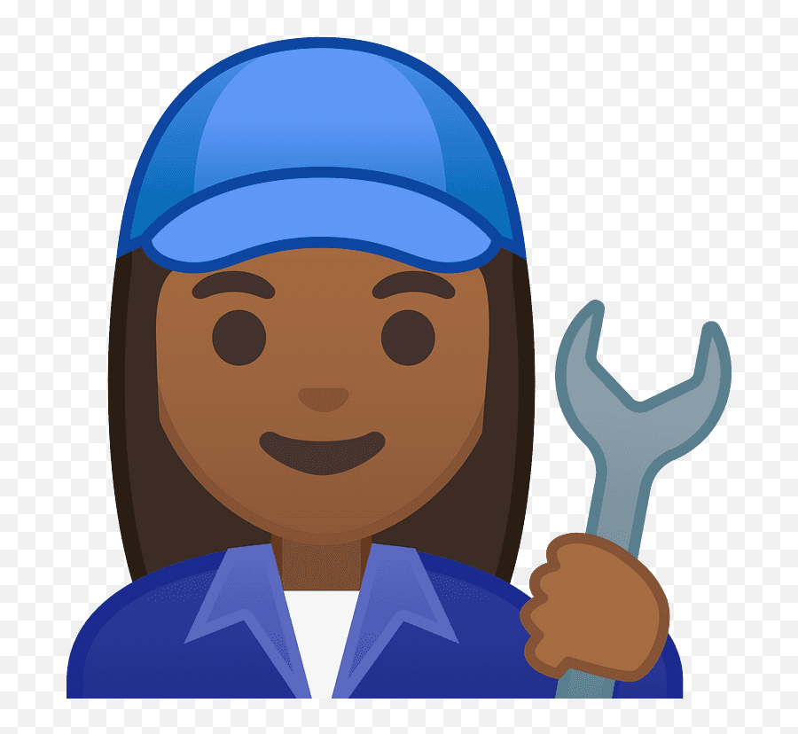 Woman Mechanic Emoji Clipart,Girl With Wrench Emoji