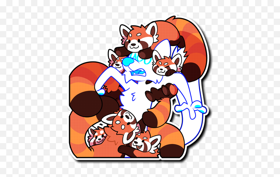 Kono On Twitter New Stickers For The Red Panda Pack By Emoji,Firry Emoticons