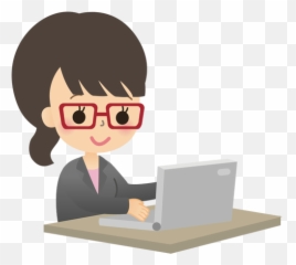 Teenage Girl Using Laptop Clipart Transparent Png Png Mart Emoji,Emojis Girl Nerd