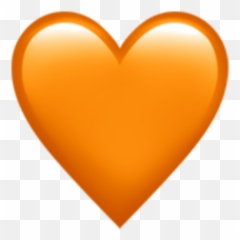 New Apple Emoji For Ios 11 In 2017 - Orange Heart Emoji,New Emojis