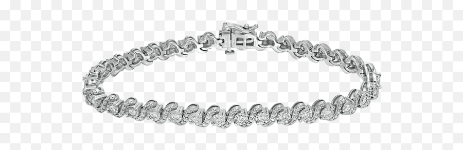 10 Carat Tw Diamond S - Link Sterling Silver Bracelet Emoji,Idk Shrug Emoticon