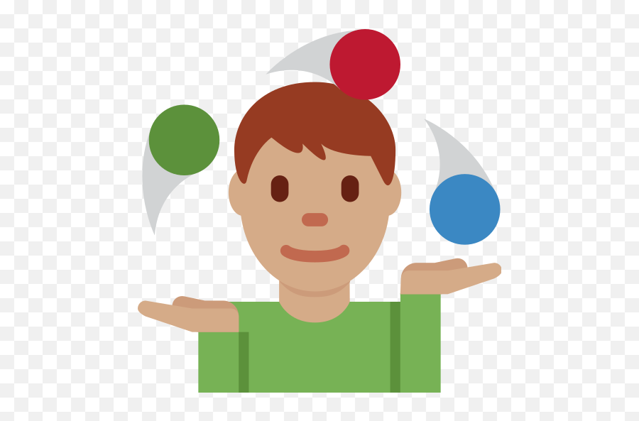 U200d Man Juggling Medium Skin Tone Emoji 1 - Click Copy,Brown Man Shrug Emoji
