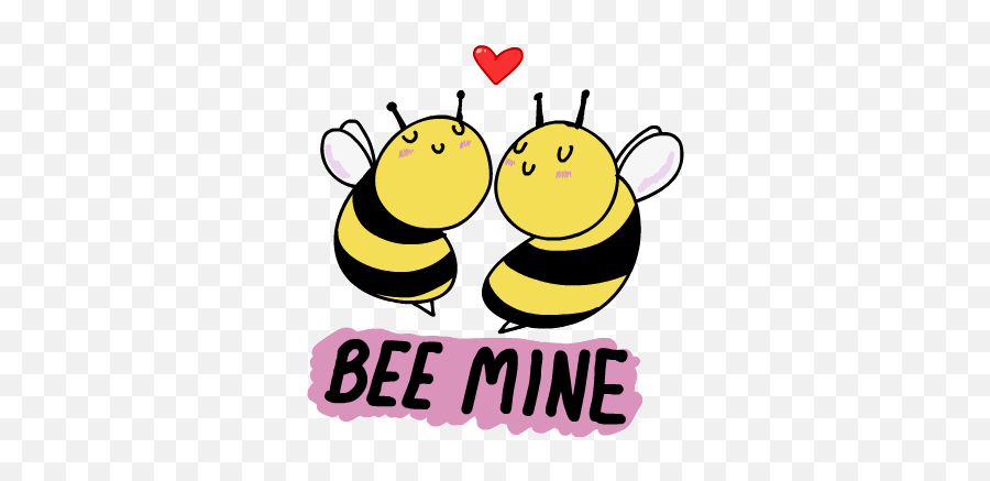 Via Giphy Love Stickers Line Sticker Valentine Day Love - Bee Love Gif Emoji,Valentine's Day Emoji Express