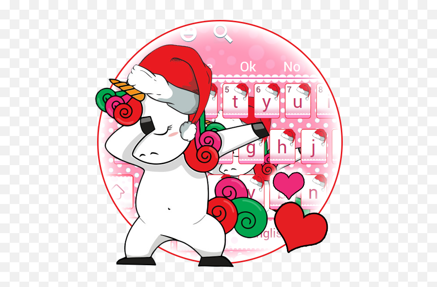 Cute Christmas Unicorn Keyboard Theme - Apps En Google Play Fictional Character Emoji,Unicorn Emojis For Android