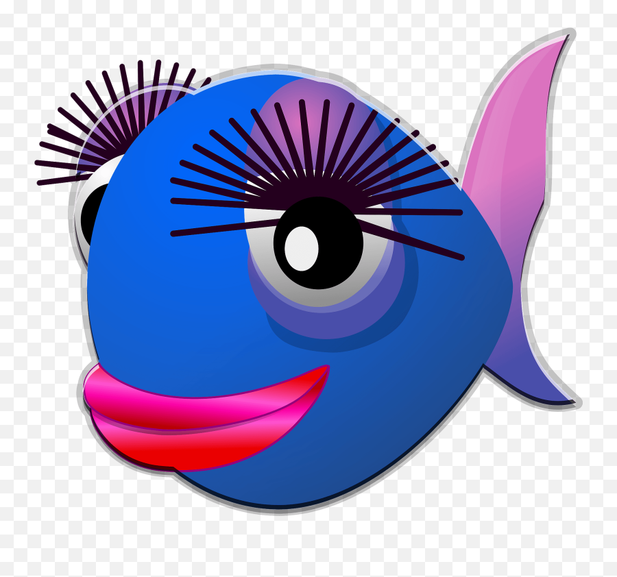 Bluefish Bit Long Eyelashes And Big - Fish With Eye Lashes Emoji,Emoji With Eyelashes