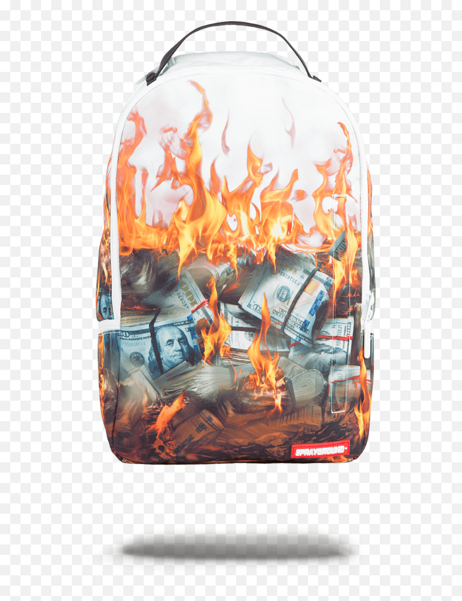 On Fire Png - Money On Fire Png Sprayground Bookbags With Dope Backpacks Emoji,Tie Dye Emoji Backpack