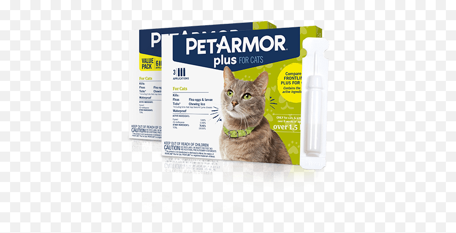 Petarmor Plus For Cats - Vetquality Flea And Tick Petarmor Plus For Cats Emoji,Cat Emotions Ear Chart