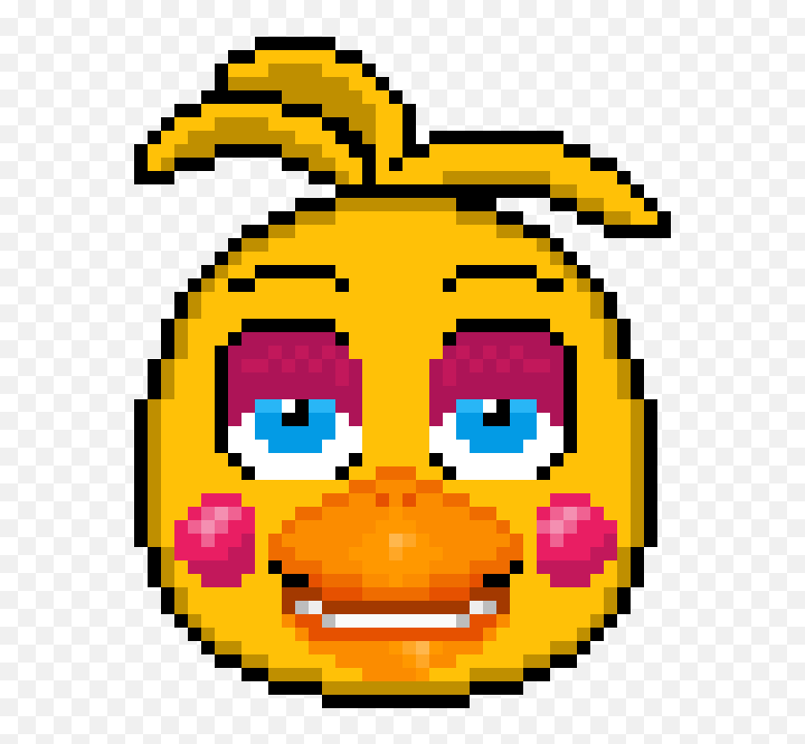 Pixilart - My Drawings By Indieartz Fnaf Pixel Art Toy Chica Emoji,Smug Smile Text Emoticon