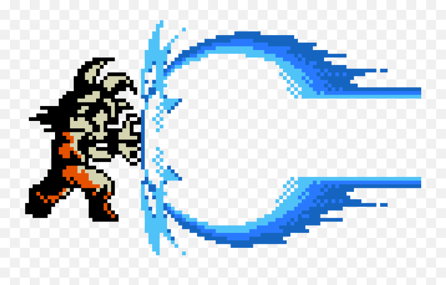 Dragon Ball - Pixel Goku Kamehameha Png Emoji,8 Bit Emoji.