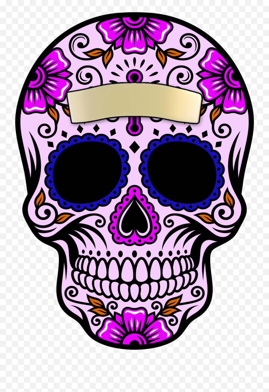 Pillow Clipart Sham Pillow Sham - Sugar Skull Tattoo Emoji,Emoticon De Calavera