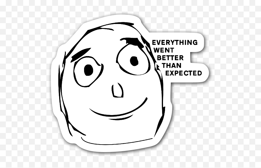 Satisfied Meme - Stickerapp Everything Went Better Than Expected Png Emoji,Meme Of Smiling Emoticon Political