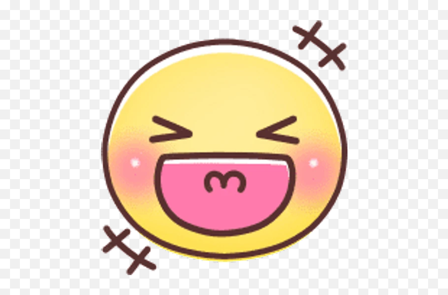 Emojis Cute Kawaii 9 Stickers For Whatsapp - Wide Grin Emoji,Emojis Kawaiis