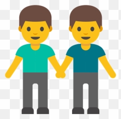 Hombres Dados De La Mano - Two Men Emoji,Imagenes De Emojis De/caras Con Manos