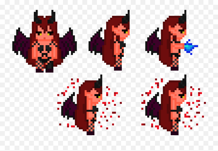 Pixel Art Gallery - Succubus Pixel Art Emoji,Emoticon Succubus