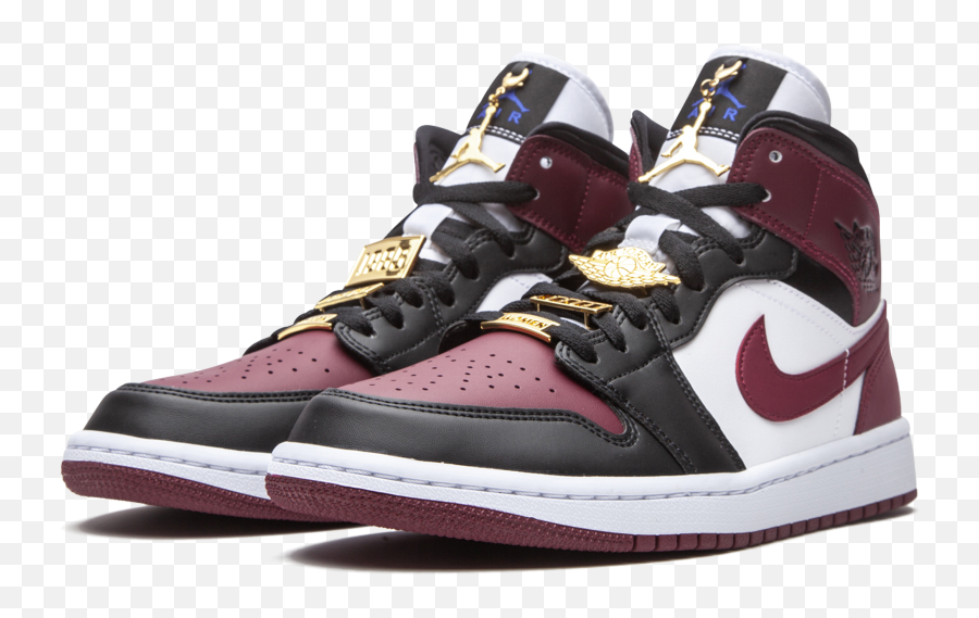 Air Jordan 1 Mid Se Black Dark Beetroot - Jordan 1 Mid Beetroot Emoji,Emotion Dark La Maison Review