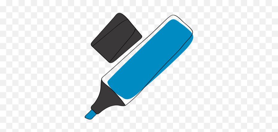 School Supplies Marker Blue Free Icon - School Supplies Emoji,Emoticons Used In Minimalistic Text